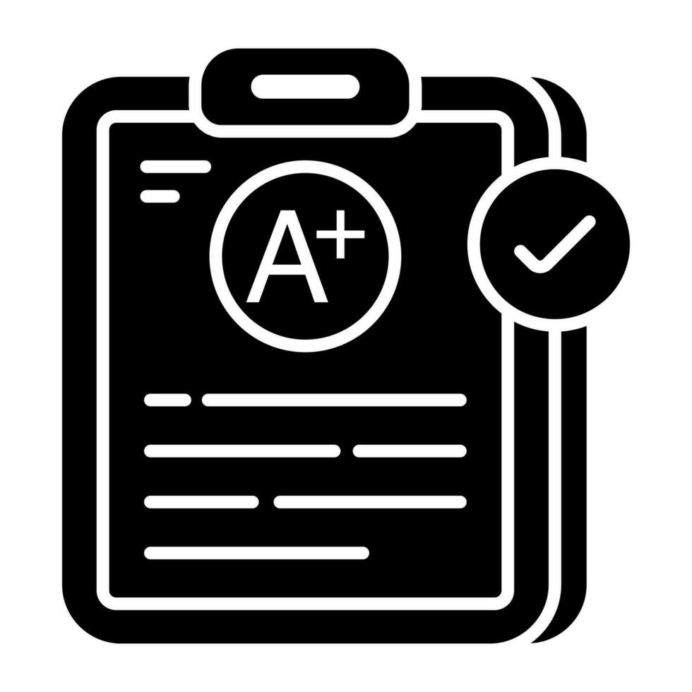 Editable design icon of A grade vector