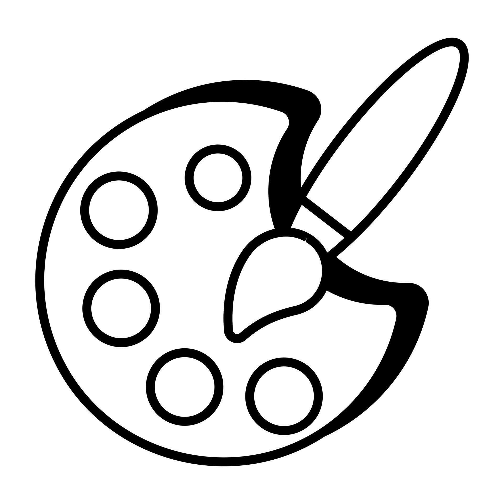 Trendy vector design of paint palette 23709984 Vector Art at Vecteezy