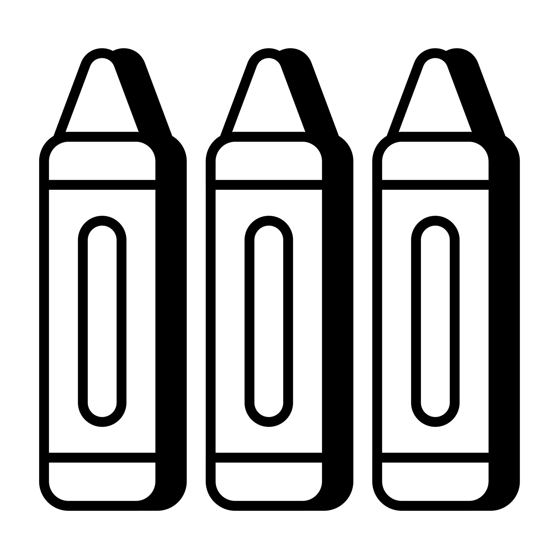 A set of coloring pencils, crayons icon 23709993 Vector Art at Vecteezy