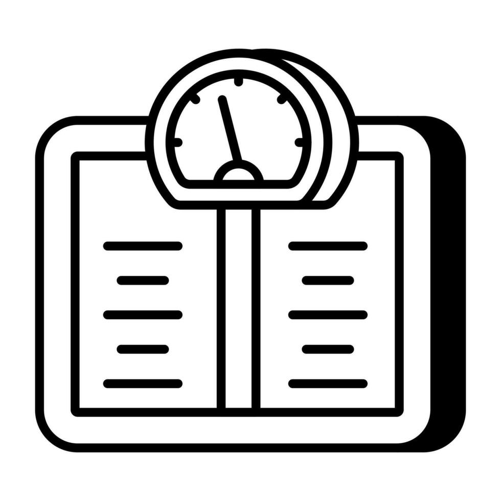An icon design of weight scale vector