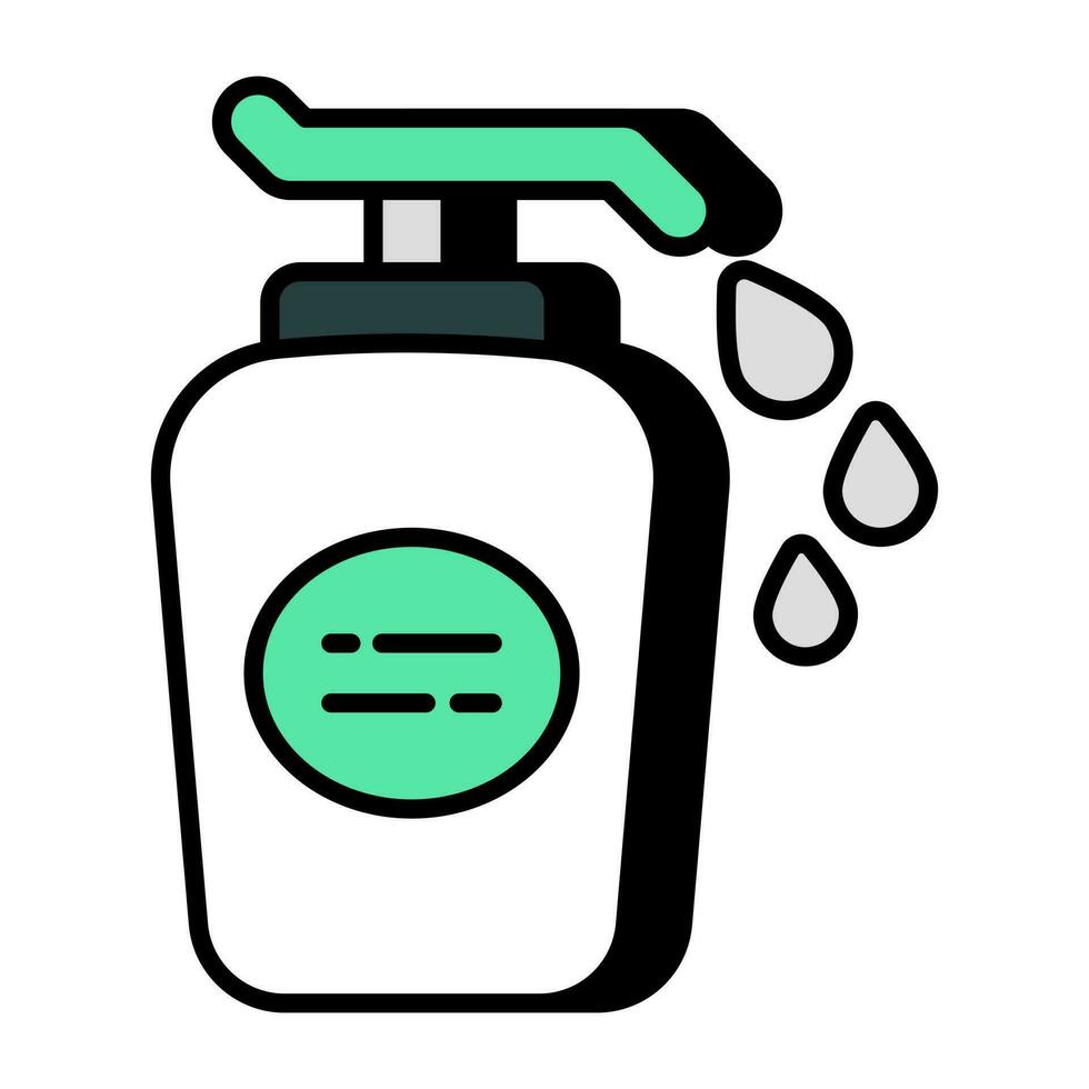 A flat design icon of hand sanitizer vector