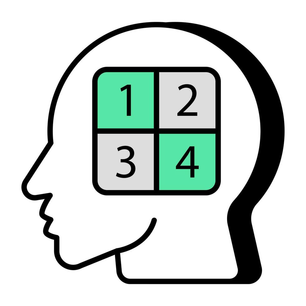 Editable design icon of mathematician vector