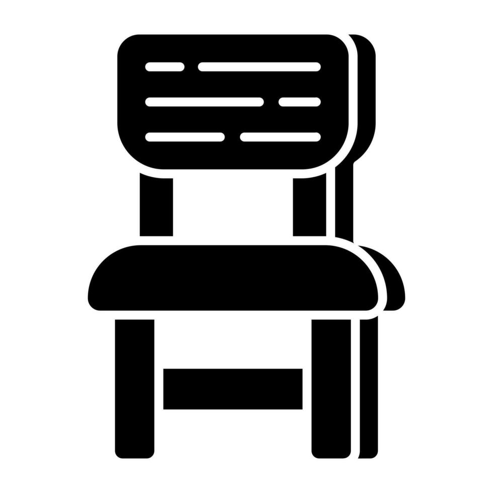 un único diseño icono de silla vector