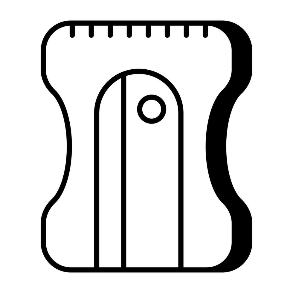 Conceptual linear design icon of sharpener vector