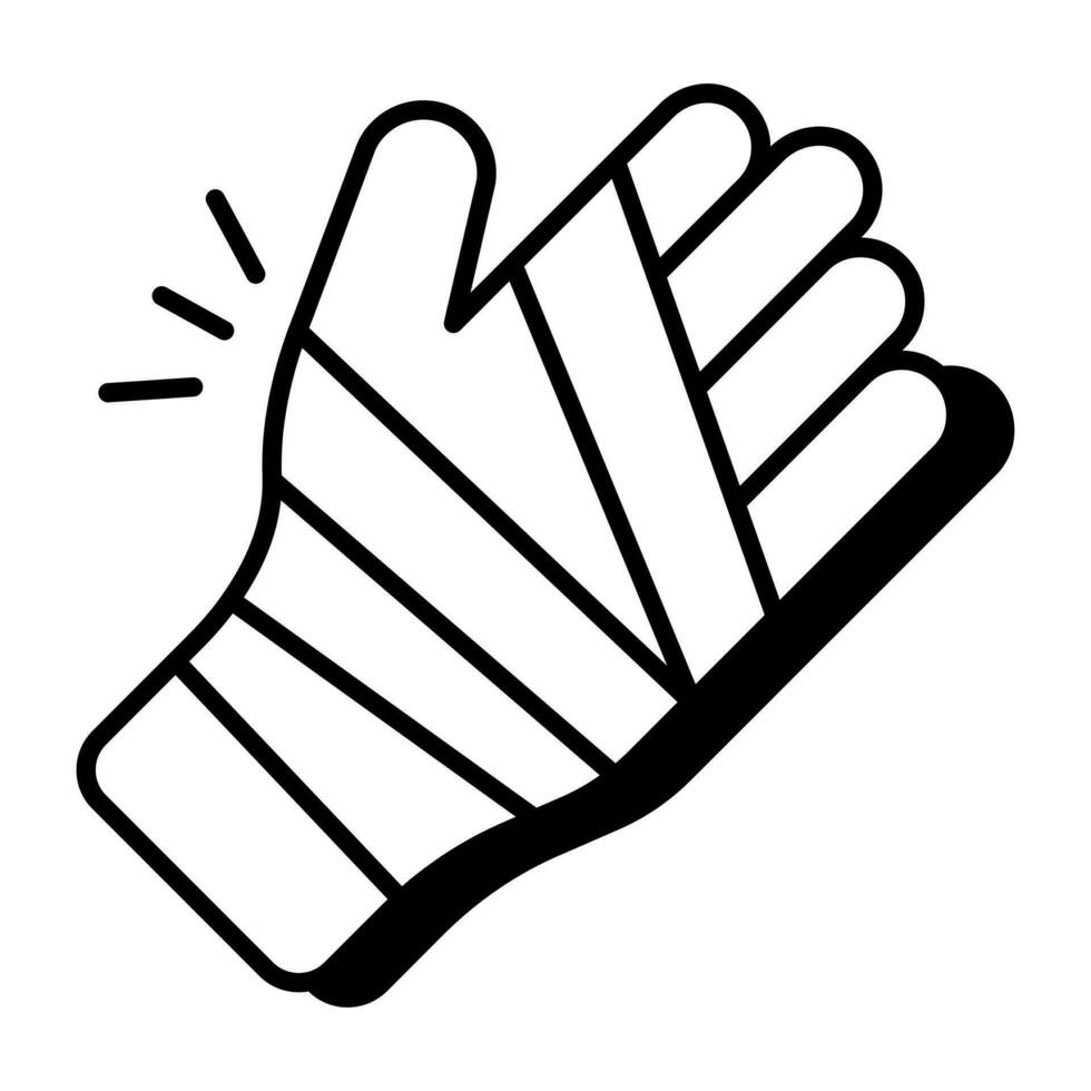 Creative download icon of hand bandage vector