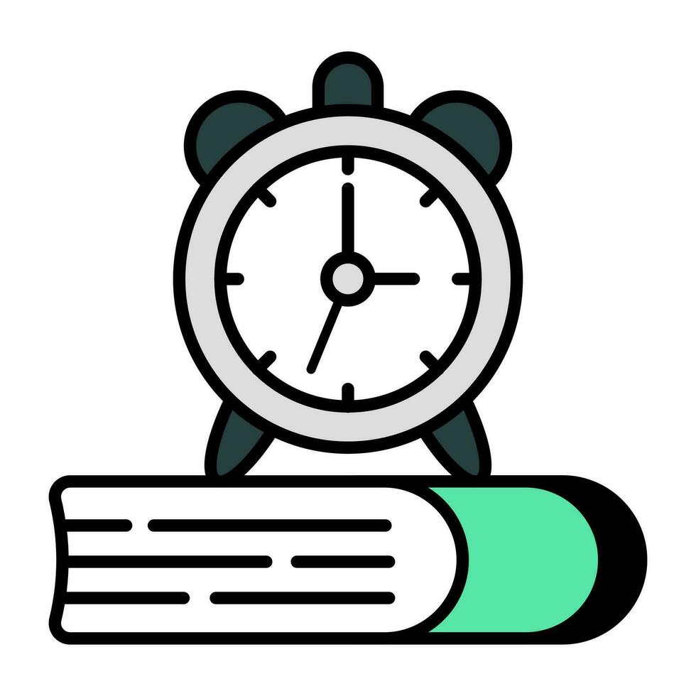 An icon design of study time vector