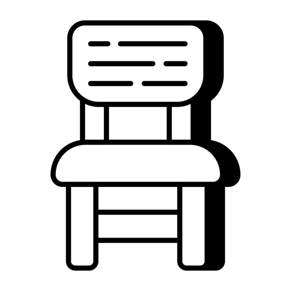 A unique design icon of chair vector
