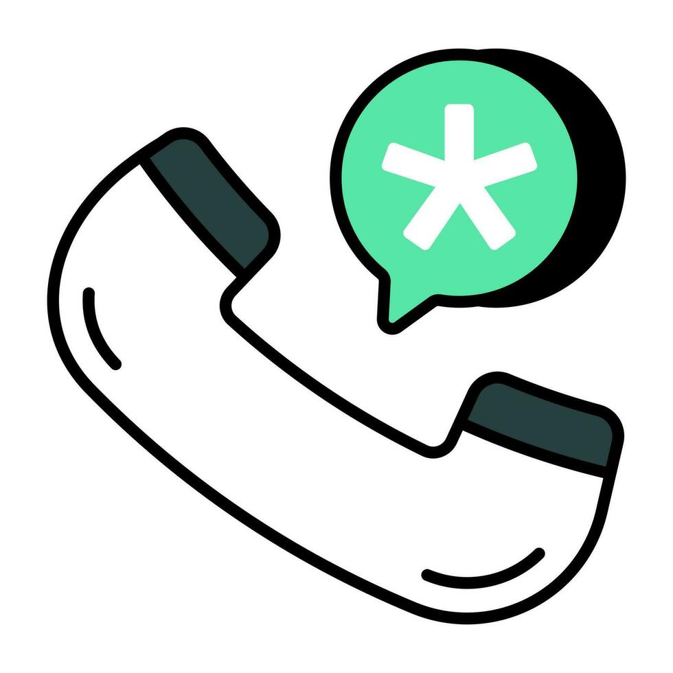 icono de diseño perfecto de teléfono médico vector