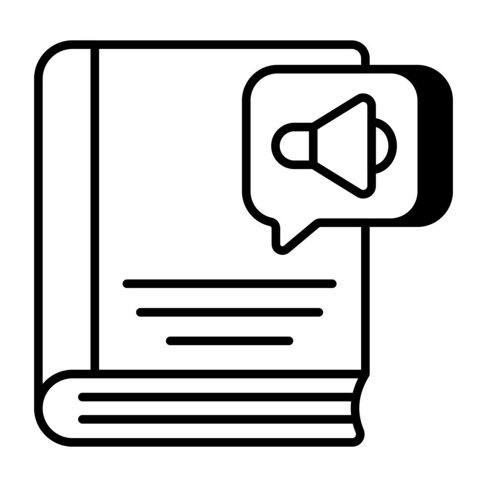 icono de diseño creativo de audiolibro vector