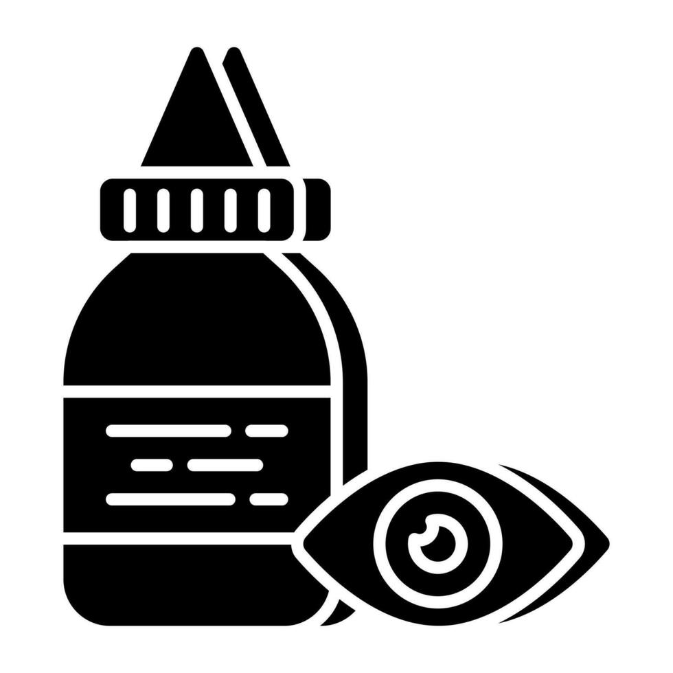 An icon design of eye drops vector