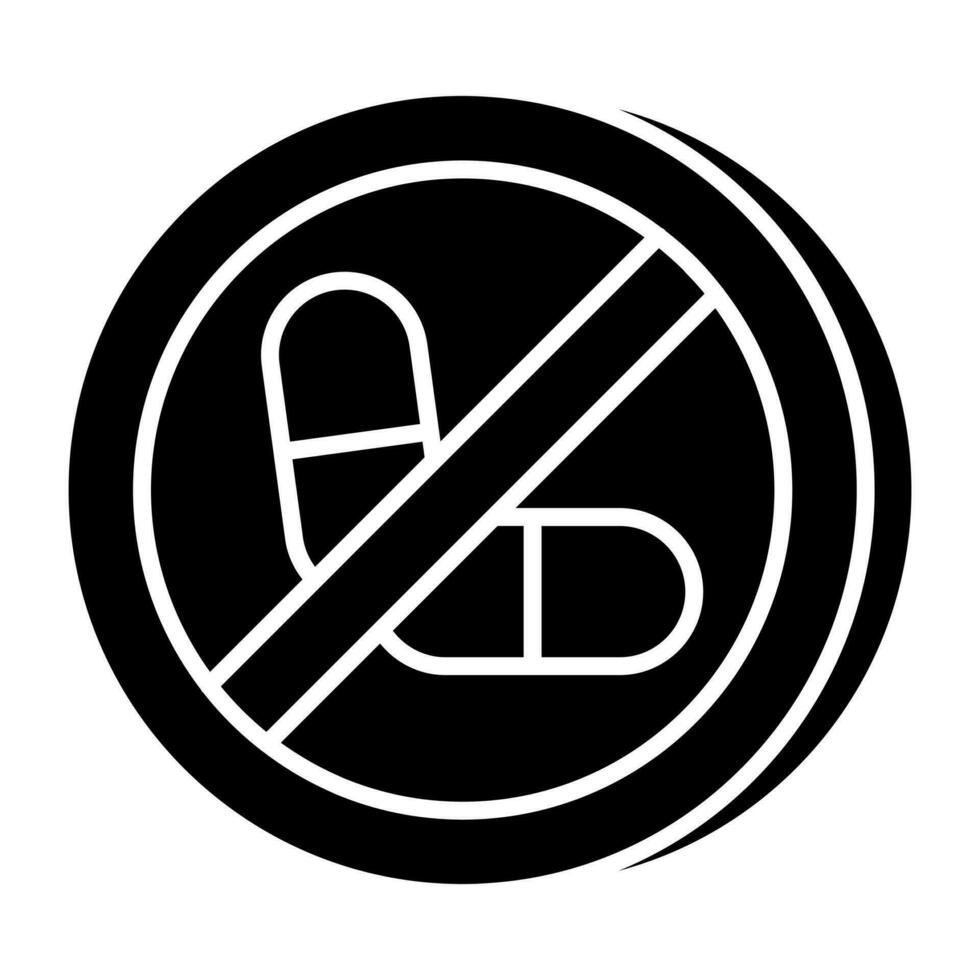 Modern design icon of no pills vector