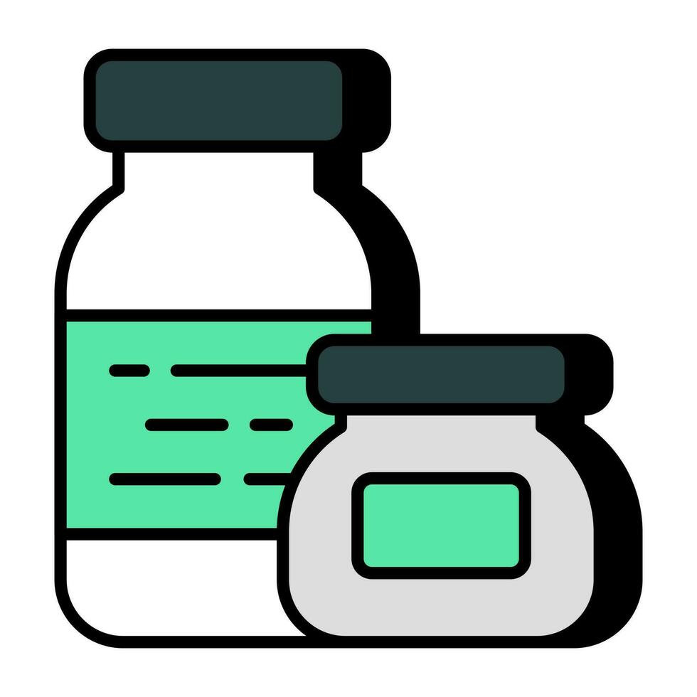 A unique design icon of drugs bottle vector