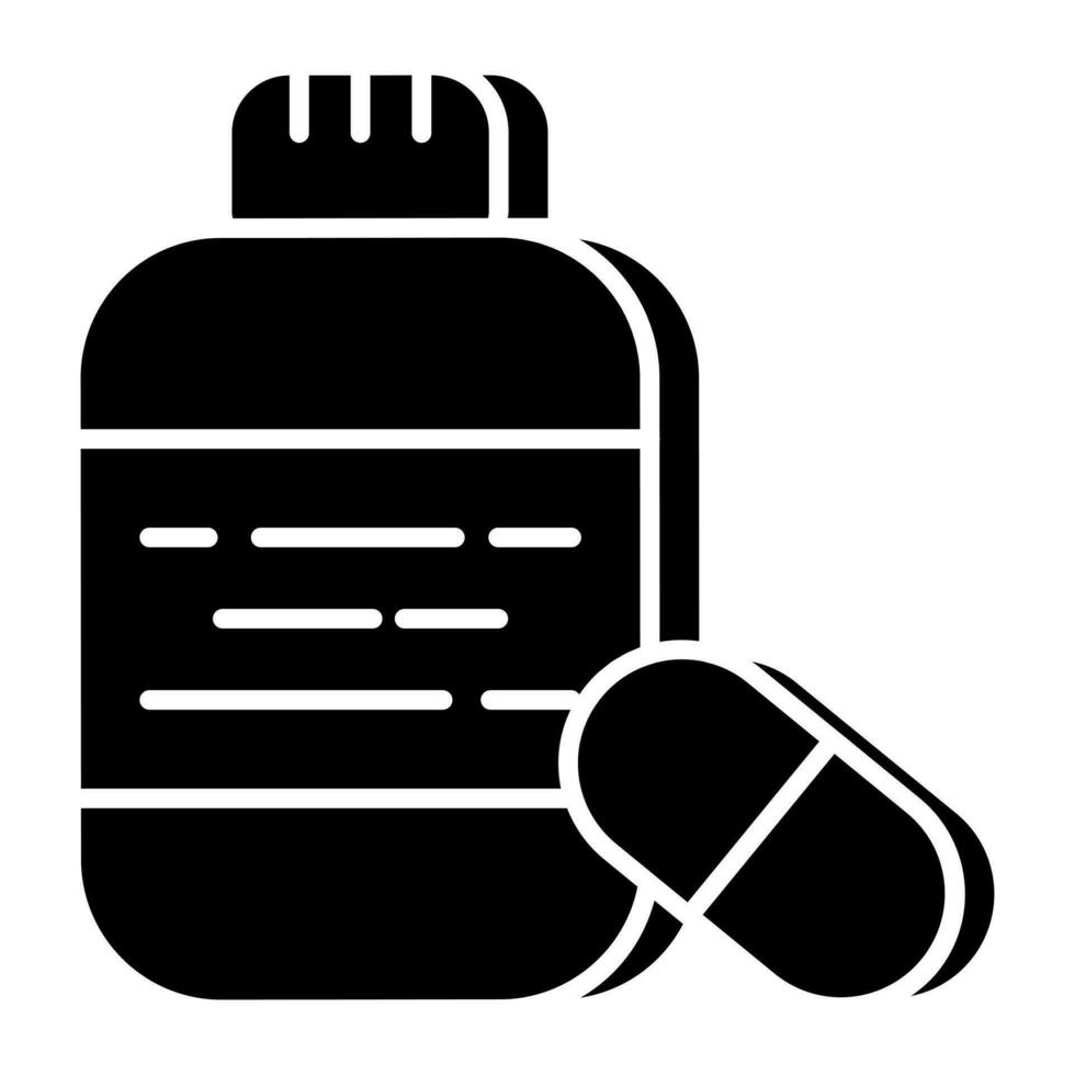 A unique design icon of pills bottle vector