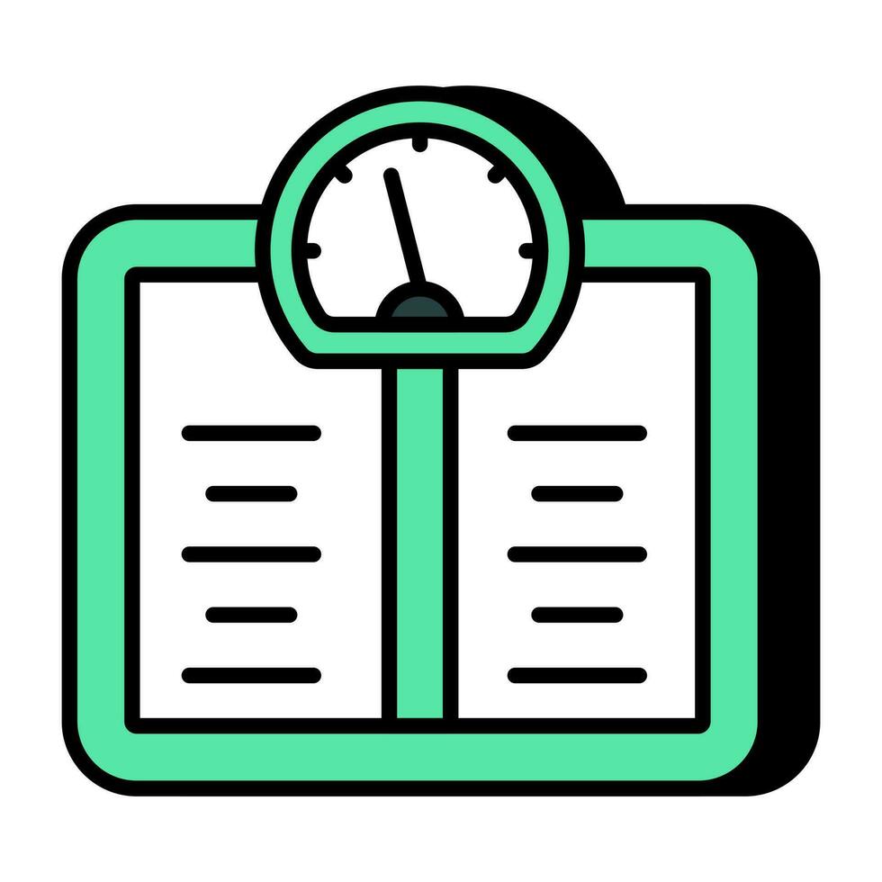 An icon design of weight scale vector