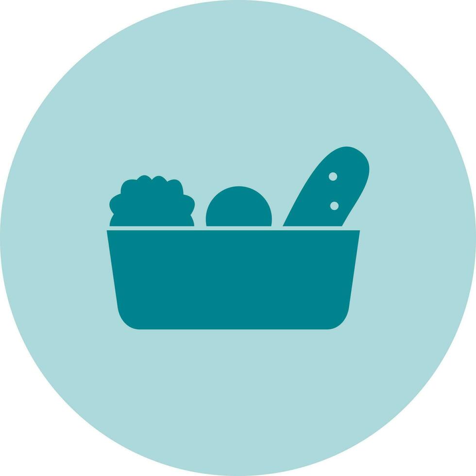 Vegetable Basket Vector Icon