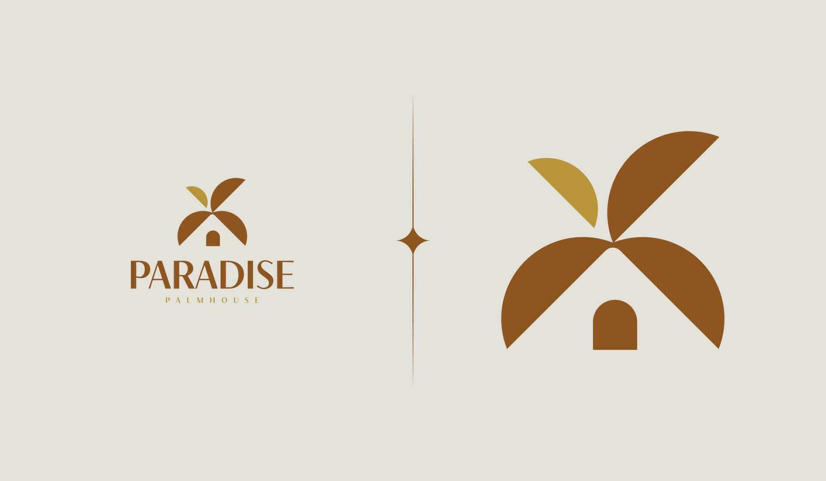 palma casa verano tropical. universal creativo prima símbolo. vector firmar icono logo modelo. vector ilustración