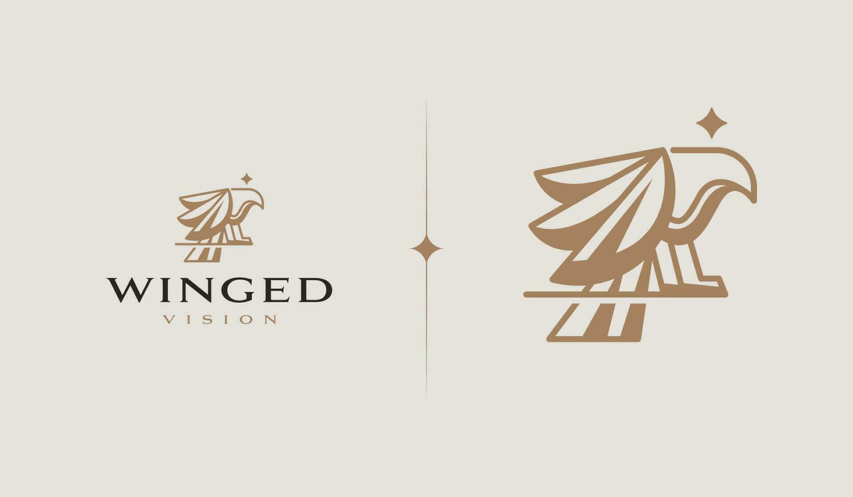águila halcón pájaro. universal creativo prima símbolo. vector firmar icono logo modelo. vector ilustración