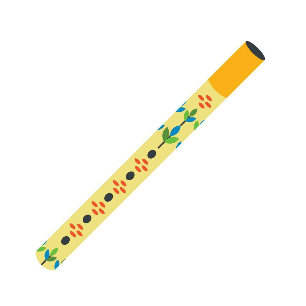 Musical Instruments. Pipes with an ornament. Ukrainian symbols. vector