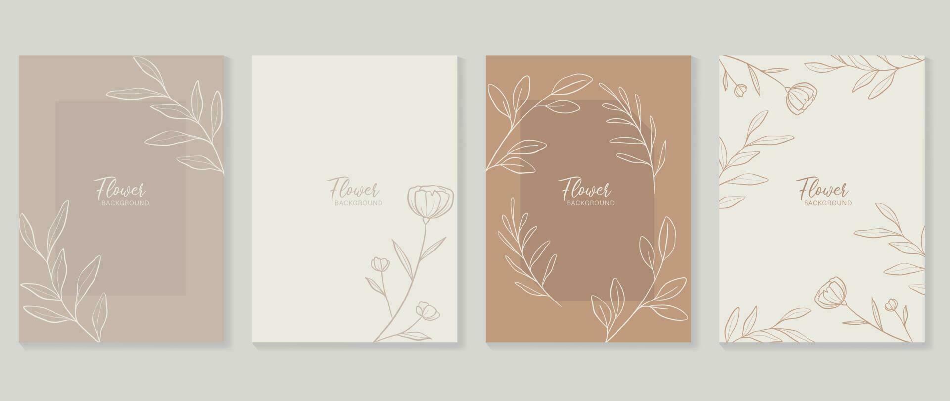 mínimo floral vector antecedentes cubrir. planta mano dibujado con Copiar espacio para texto y línea Arte tulipán flor y hoja rama en pastel colores. botánico diseño adecuado para bandera, cubrir, invitación.