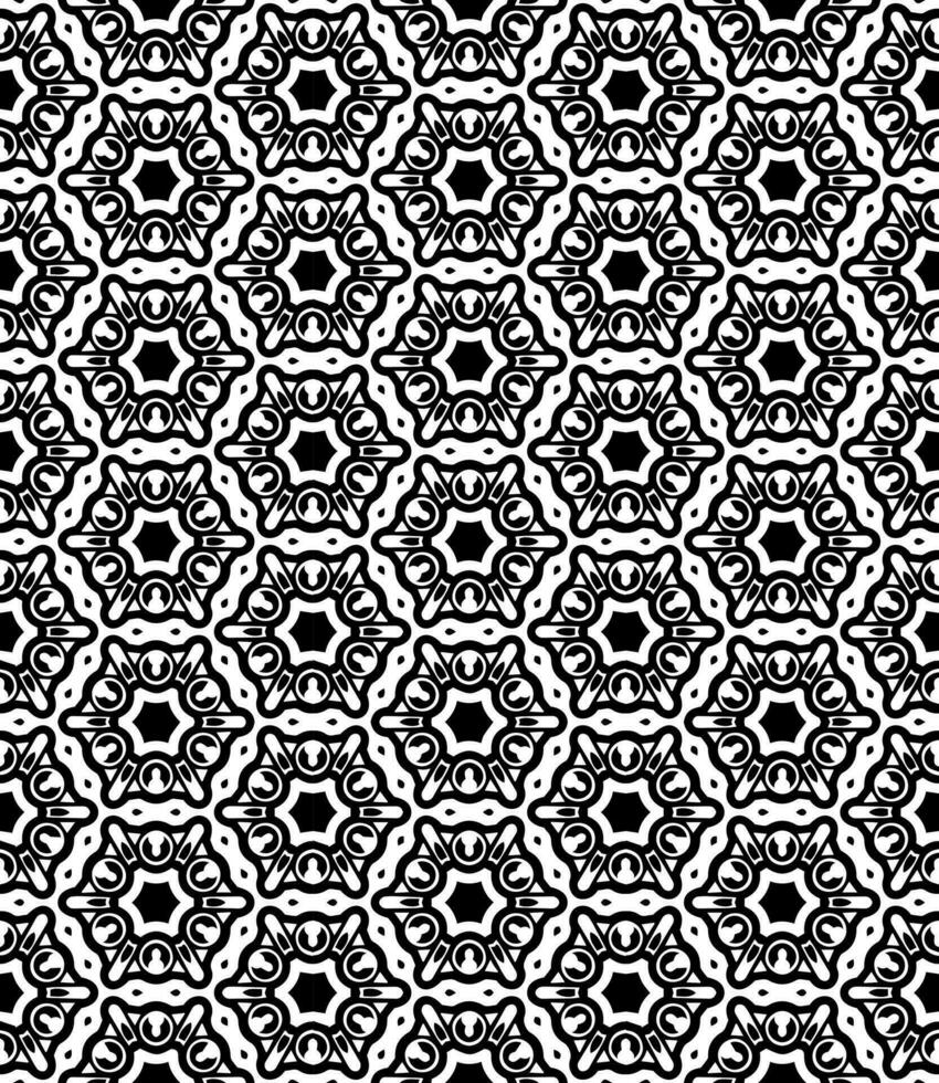 Black and white seamless abstract pattern. Background and backdrop. Grayscale ornamental design. vector