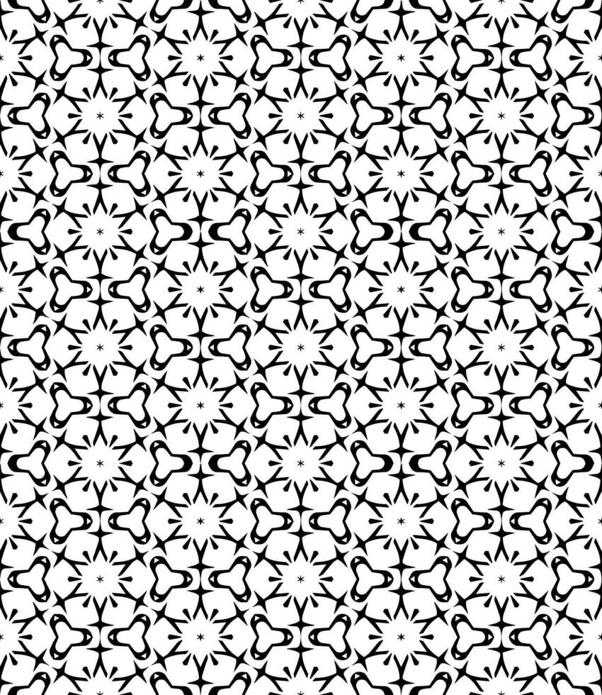 patrón abstracto sin costuras en blanco y negro. fondo y telón de fondo. diseño ornamental en escala de grises. vector