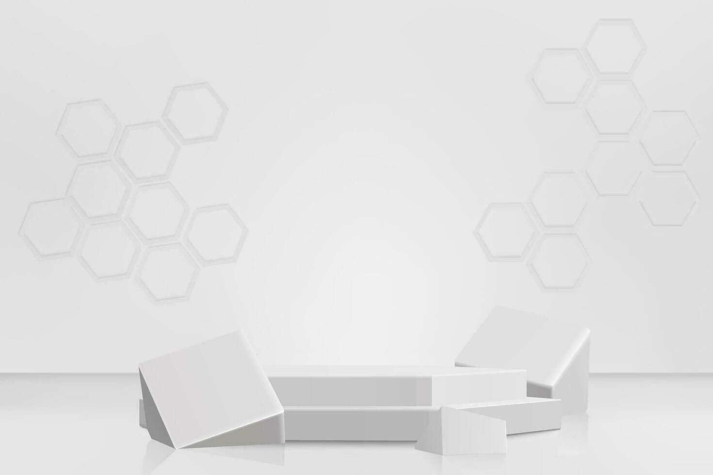 Podium platform display for showcasing promotions vector