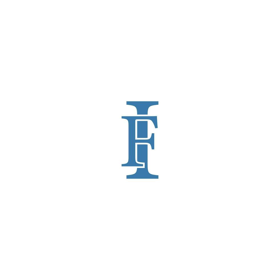 IF LETTER LOGO vector