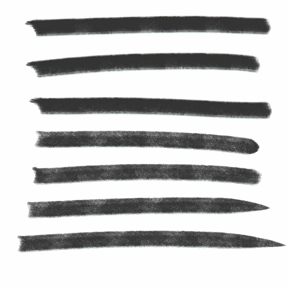 Set of Painted grunge stripes, Black labels set. Hand drawn watercolor paint elements texture. Vector illustration.