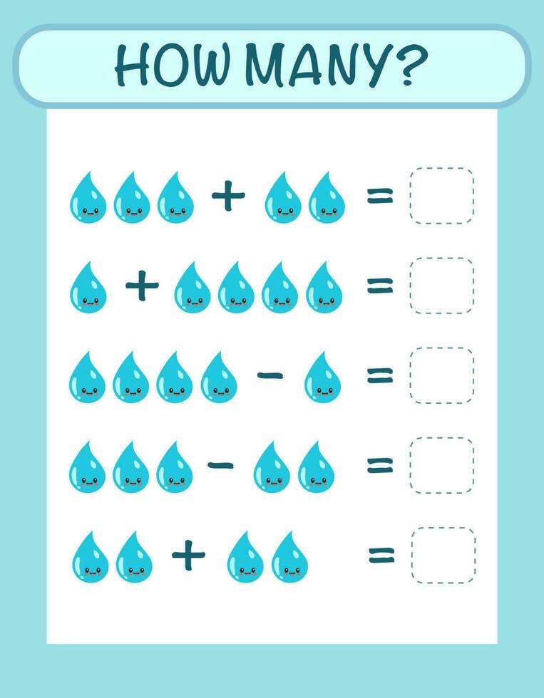 Vector preschool addition math worksheet template