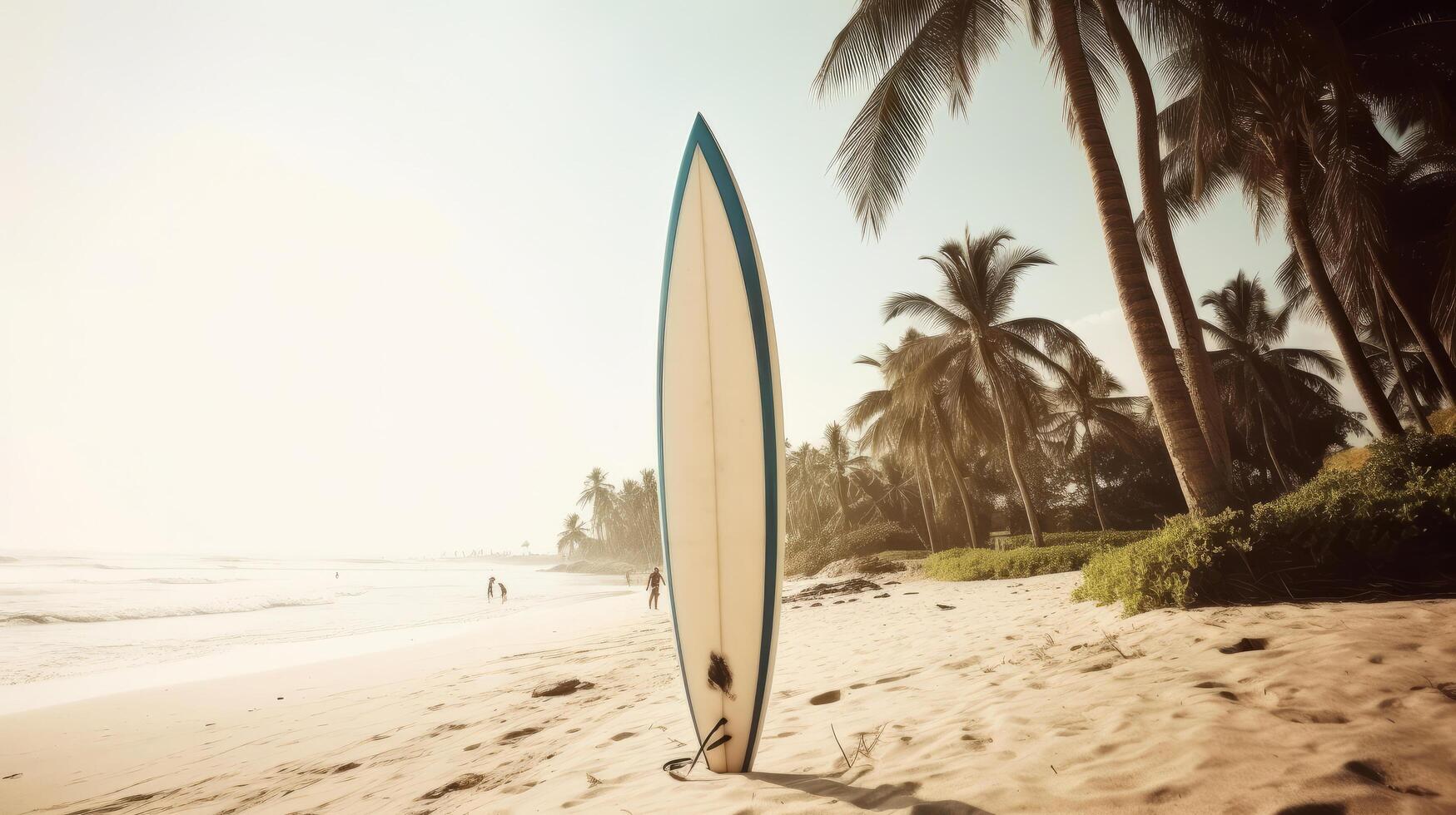 Surf board background. Illustration photo