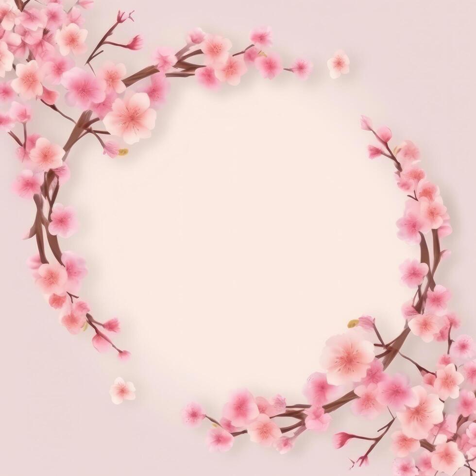 Sakura flower background. Illustration photo