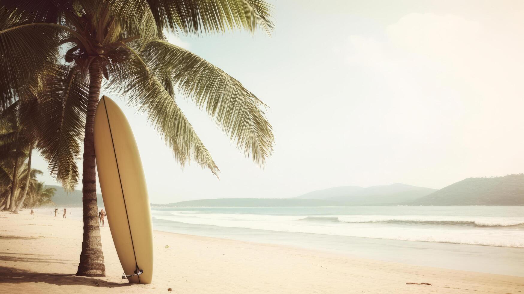 Surf board background. Illustration photo