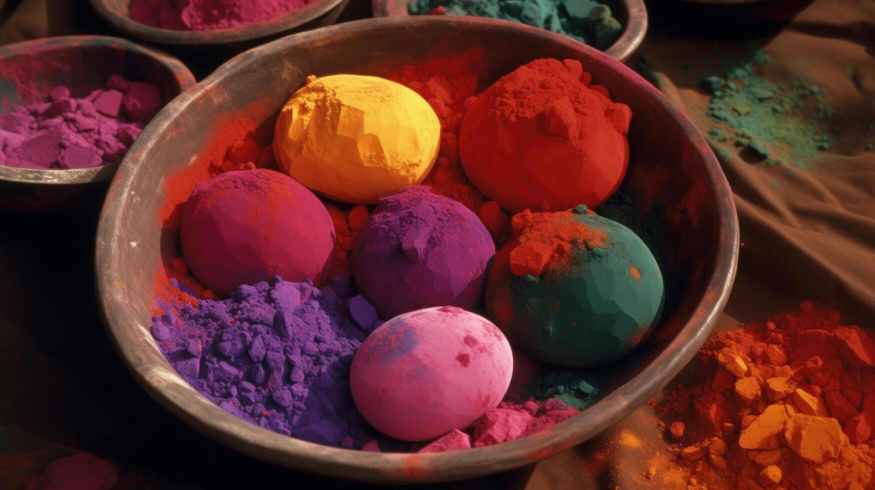 Holi colors. Illustration photo