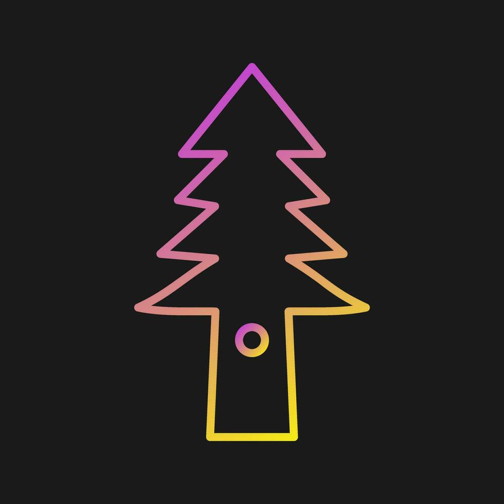 icono de línea de árbol vector