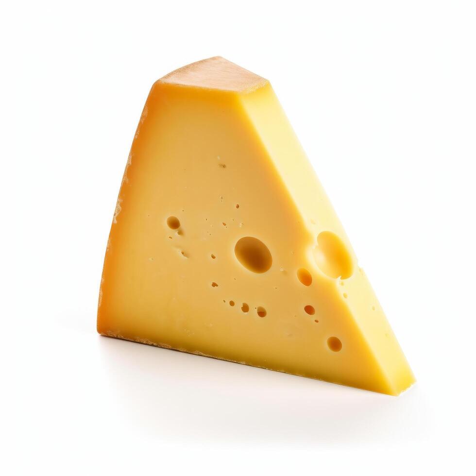 pedazo de queso aislado. ilustración ai generativo foto