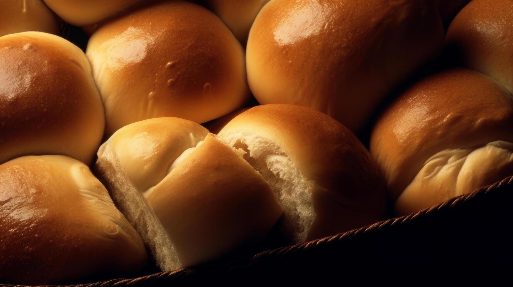 Home baked dinner rolls. Illustration photo