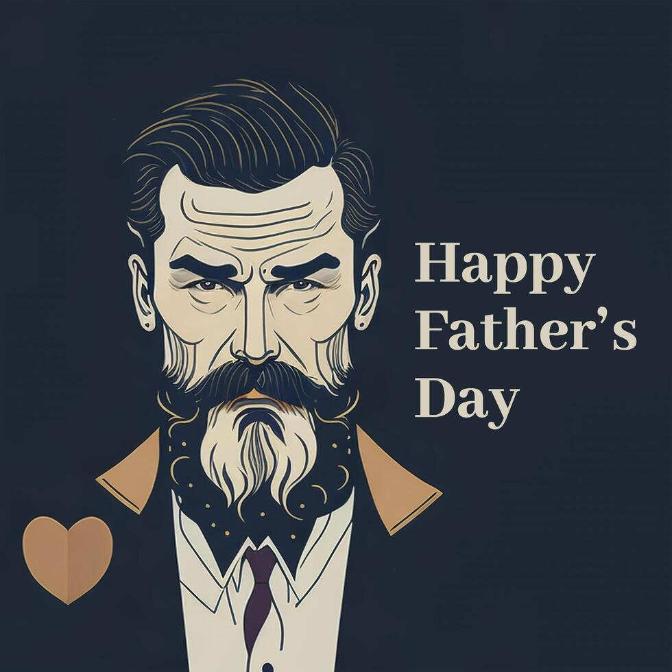 Happy Father Day Poster with photo