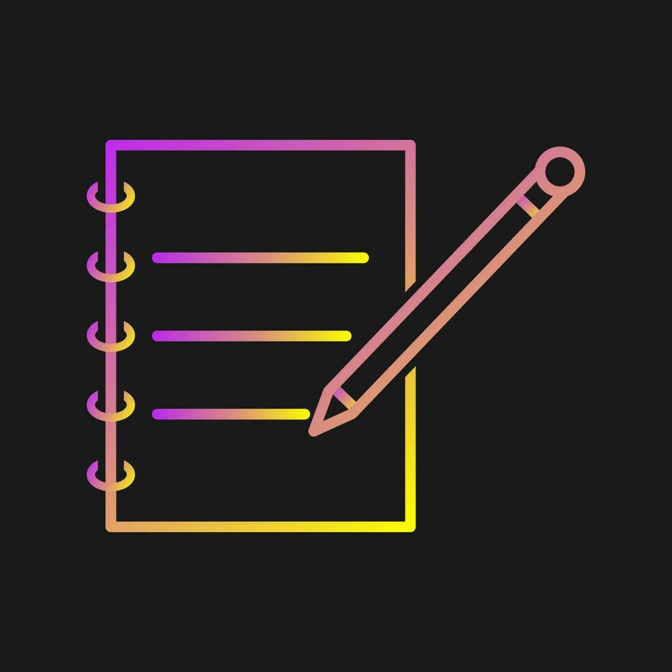 Notebook Pen Vector Icon