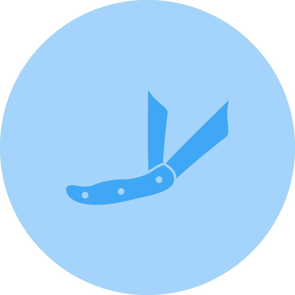 icono de vector de cuchillo de bolsillo de guardabosques