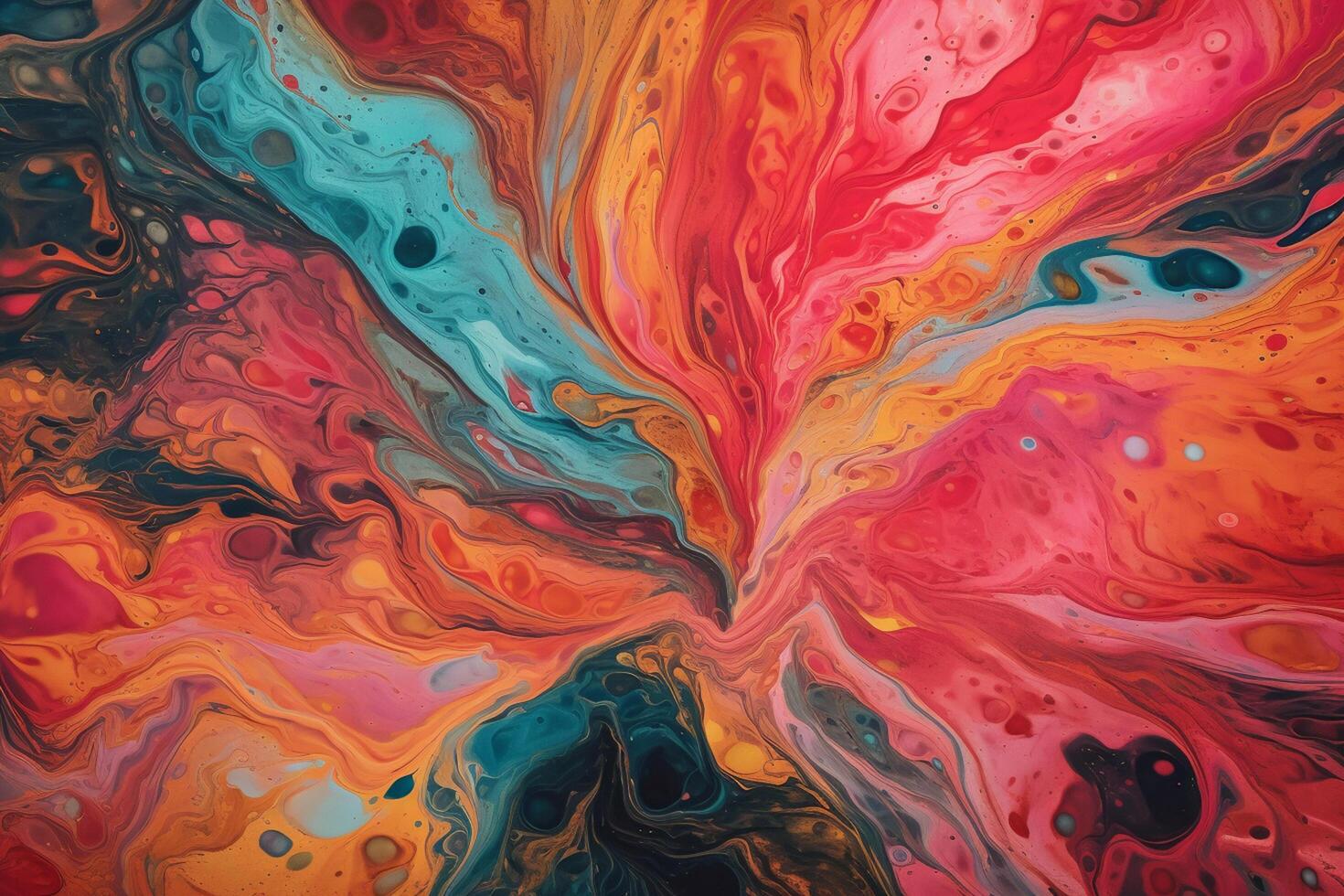 abstract background of mixed colors of acrylic paint in different shades photo