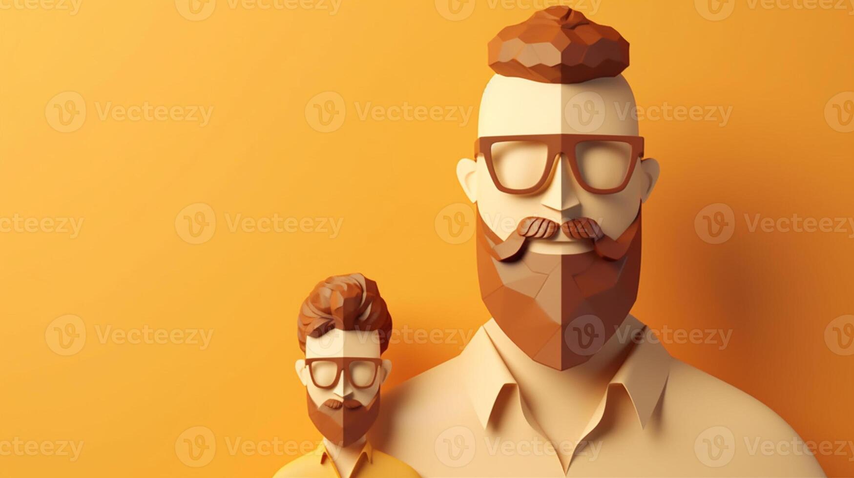 Happy father day paper cut decoration photo