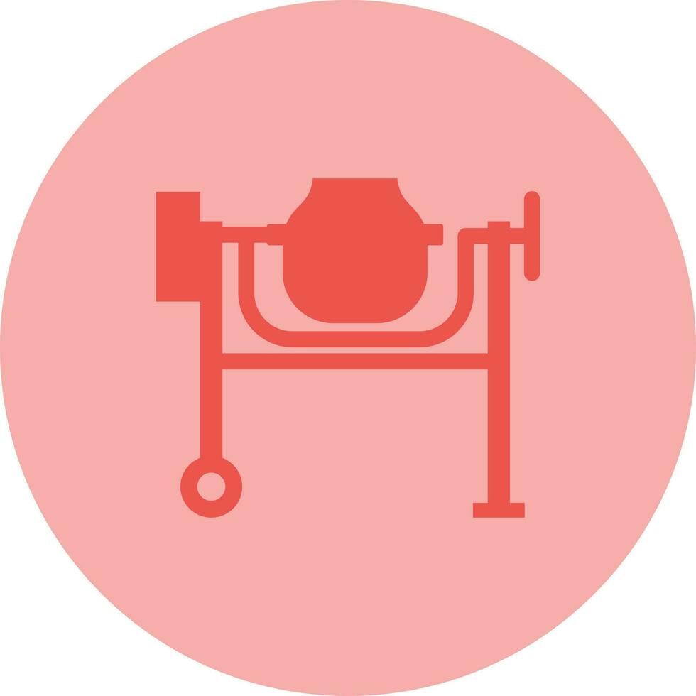 Cement Mixing Vector Icon