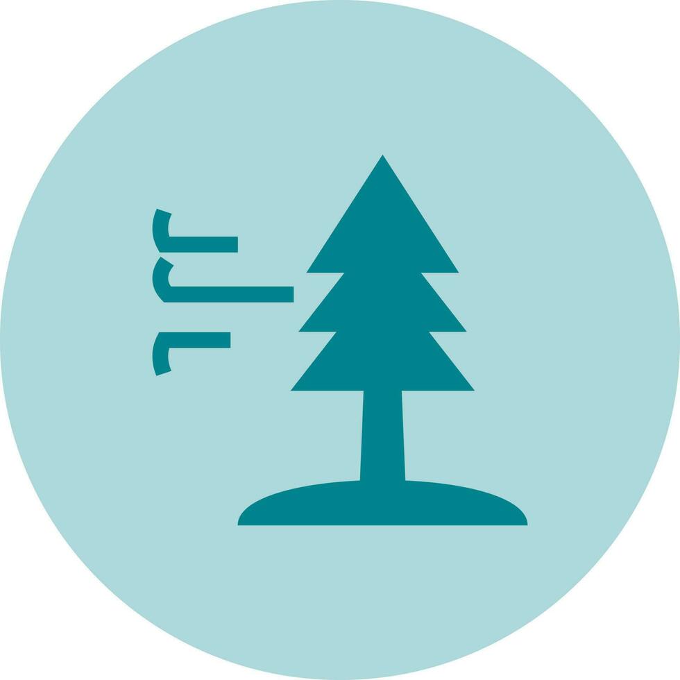 Tree with Wind Vector Icon