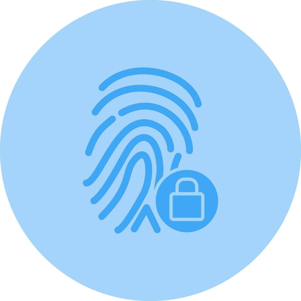 Fingerprint Lock Vector Icon