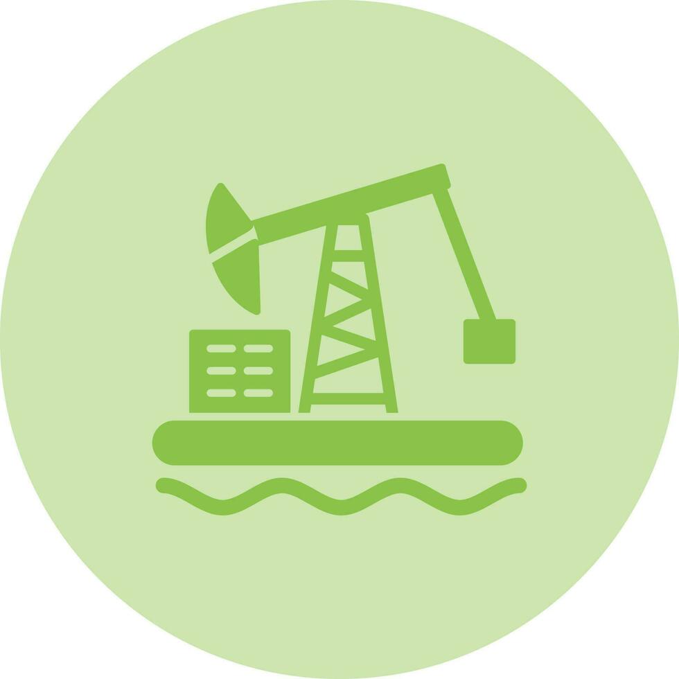 icono de vector de plataforma petrolera