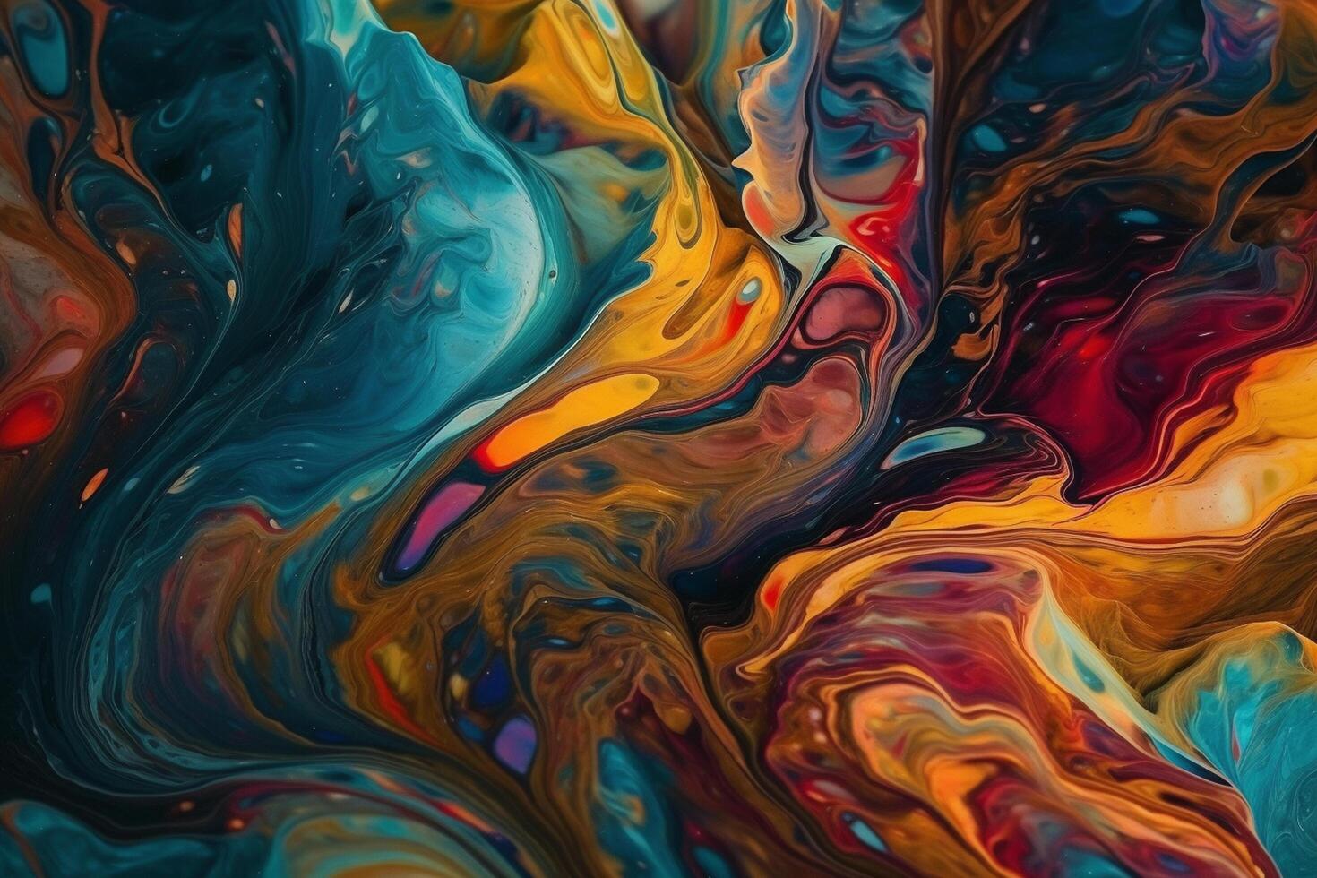 abstract background of mixed colors of acrylic paint in different shades photo