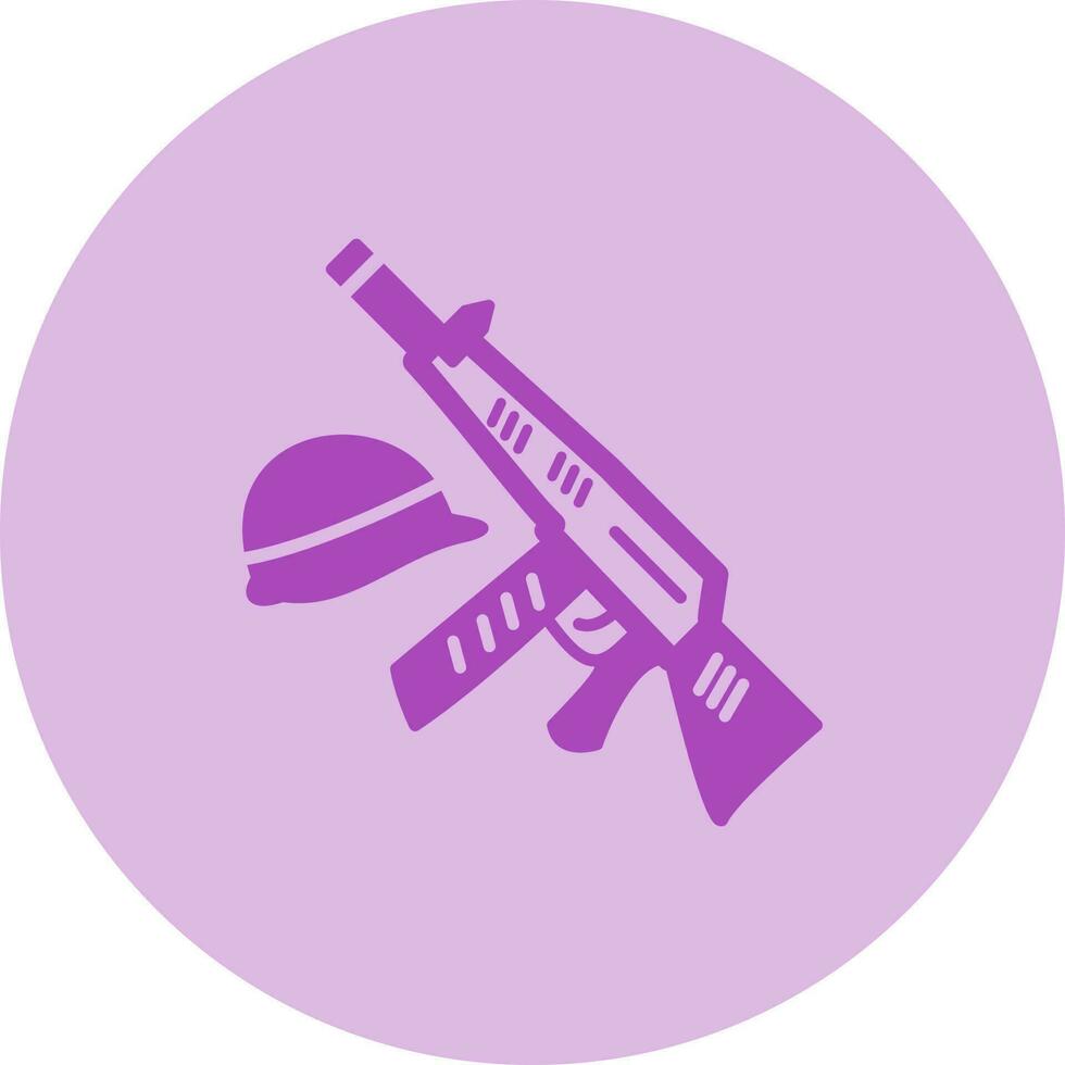 icono de vector de pistola y casco