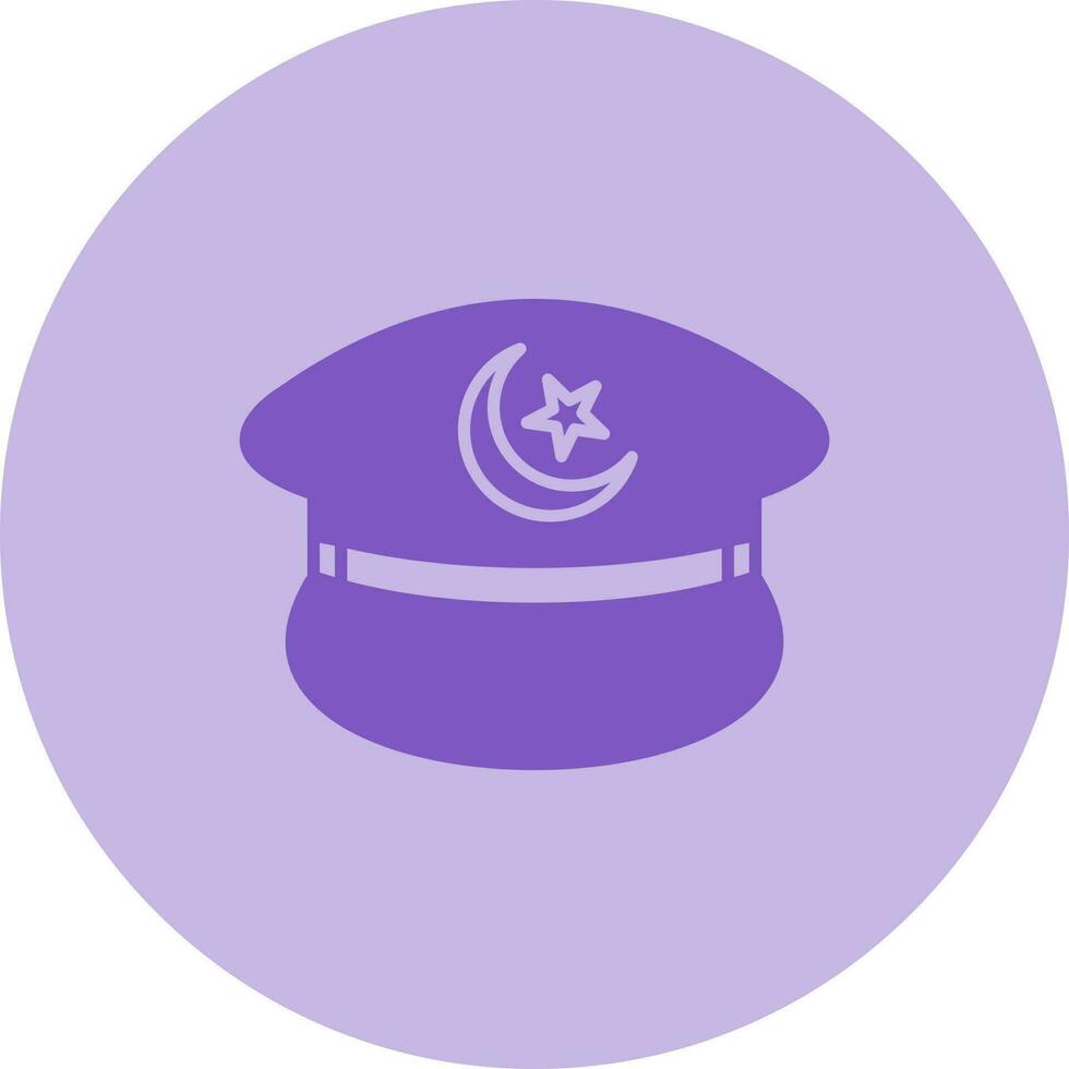 icono de vector de sombrero militar