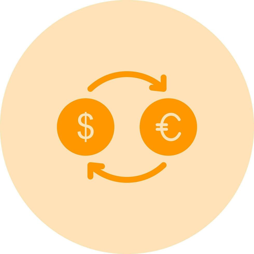 Dollar to Euro Vector Icon