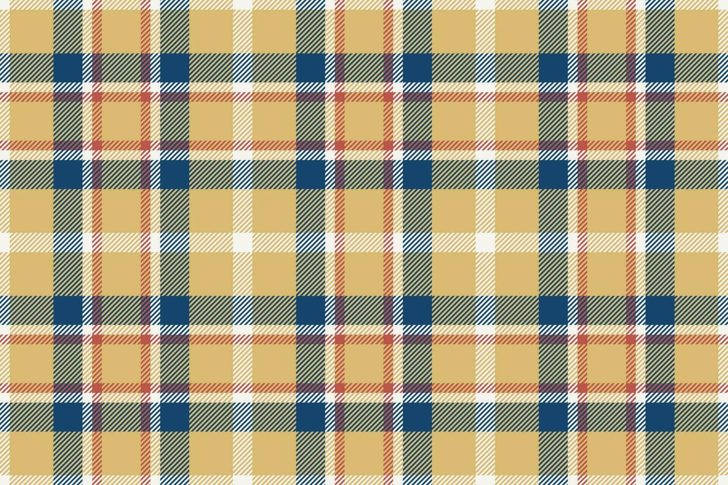 Plaid background, check seamless pattern in beige. Vector fabric texture for textile print, wrapping paper, gift card or wallpaper.